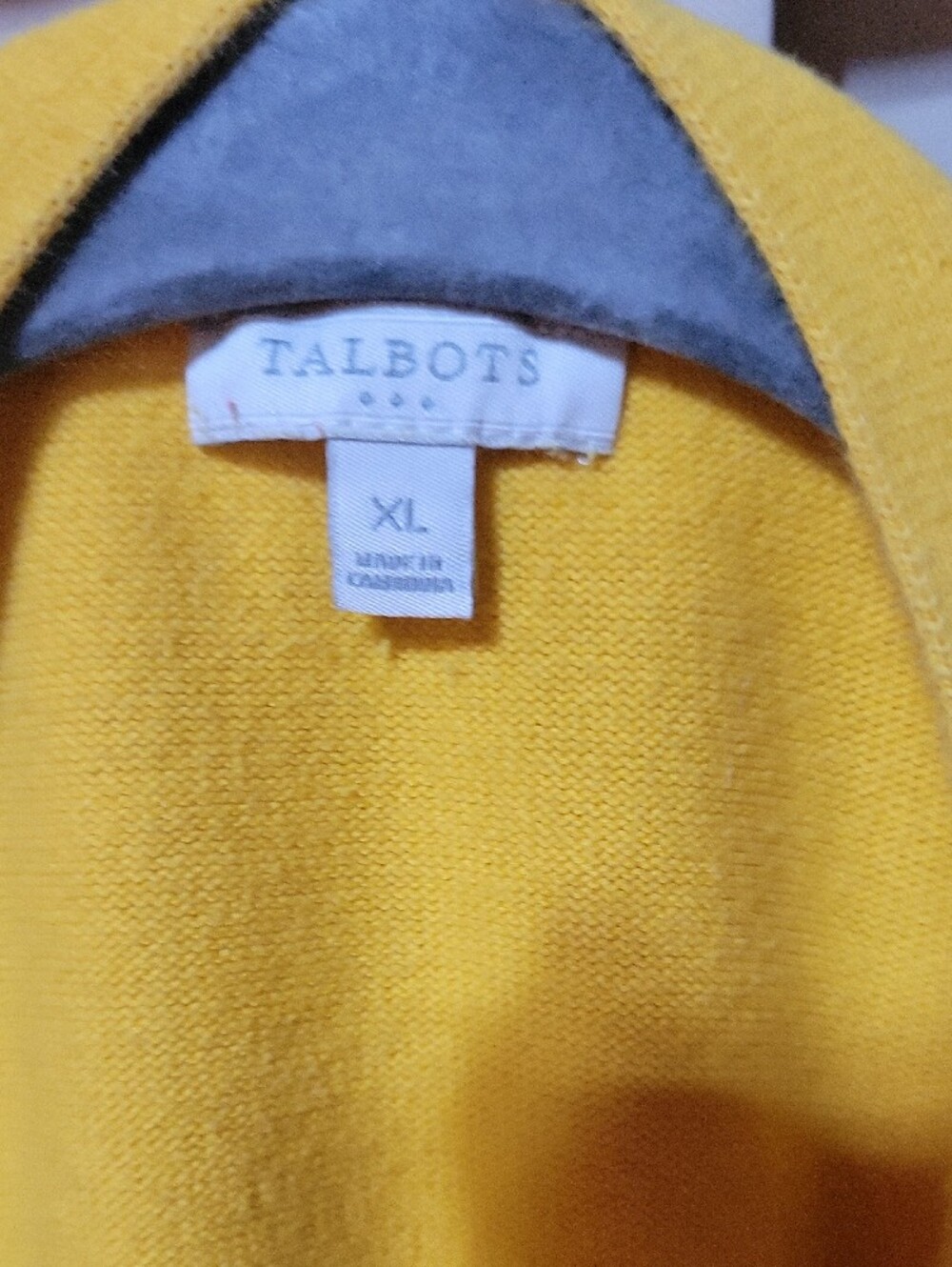 Talbots Sunny Yellow Ribbed Button-Front Cardigan - Picture 2 of 4